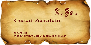 Krucsai Zseraldin névjegykártya